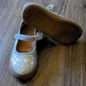 Cat & Jack Silver Stars Mary Janes